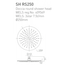 ECT Doccia Round Shower Head ø250mm